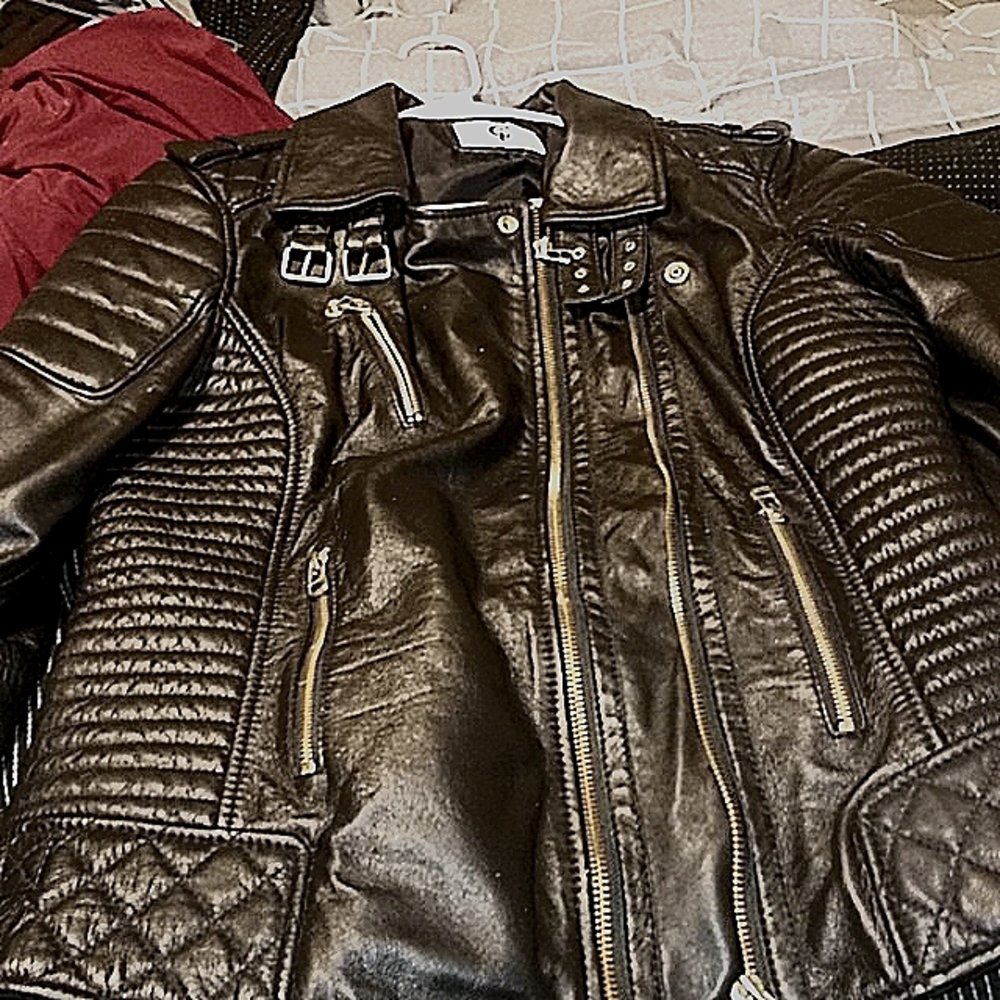 Black leather jacket. Only worn once